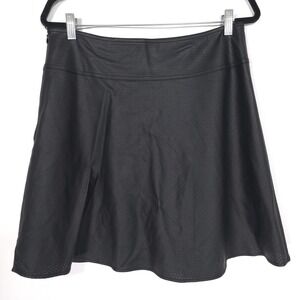 NWOT MARK ZUNINO Skirt Size 10 Black A-Line Mini‎ Perforated Vegan Faux Leather